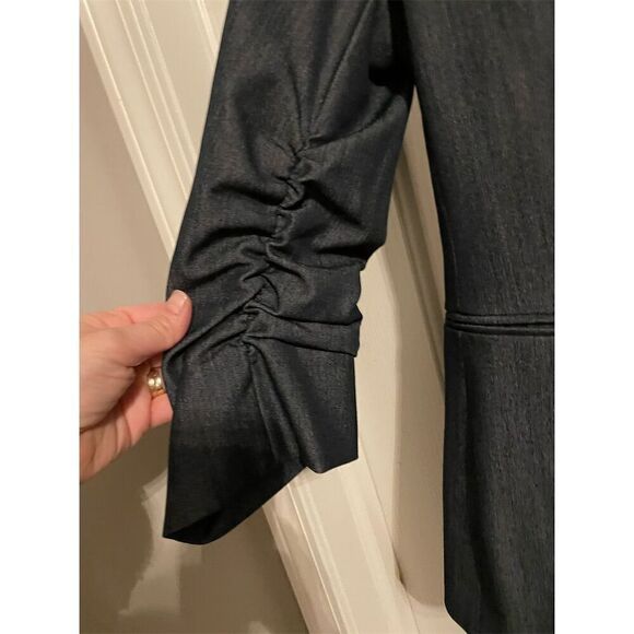 Calvin Klein Women's Blue/Gray Blazer  Size 6 Two-Button 3/4 Sleeve - Picture 5 of 5